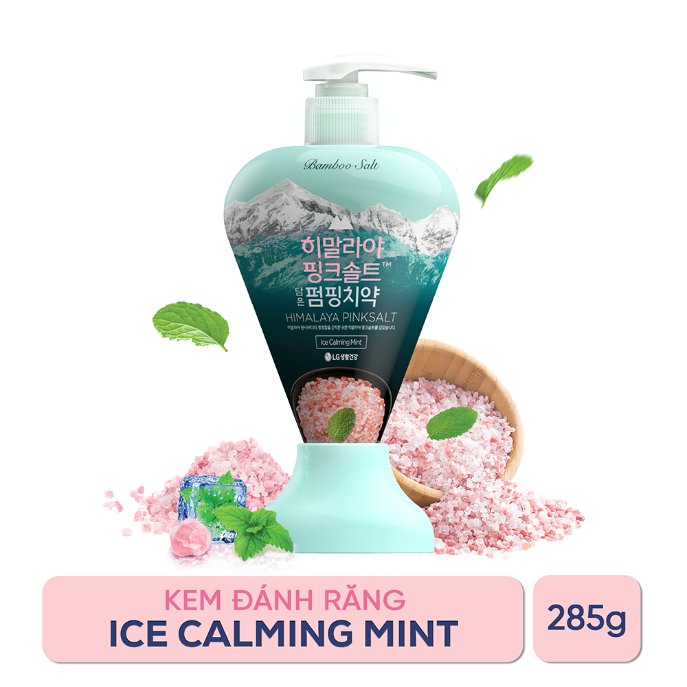 Kem đánh răng Bamboo Salt Himalaya Pink Salt Ice Calming Mint 285g